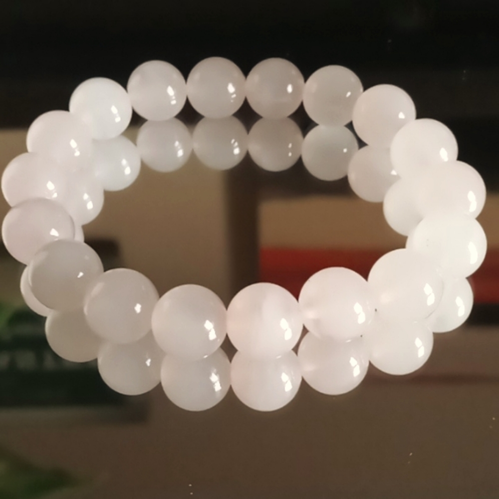Genuine rose quart crystal bracelet